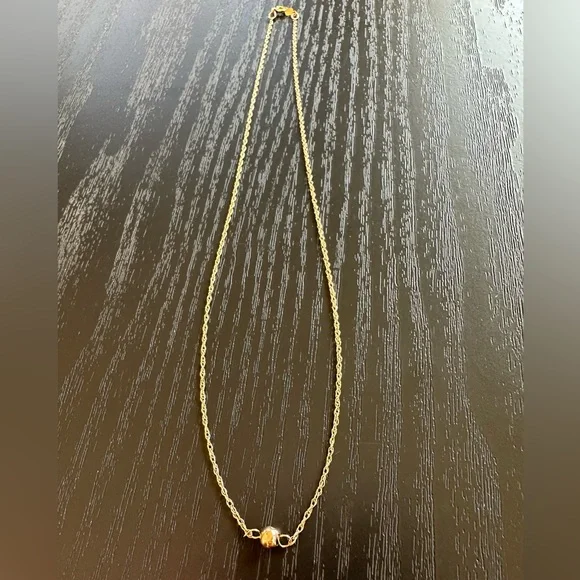 💫Dainty & Beautiful Vintage Stamped 14K Gold Ball Necklace - Picture 3 of 16